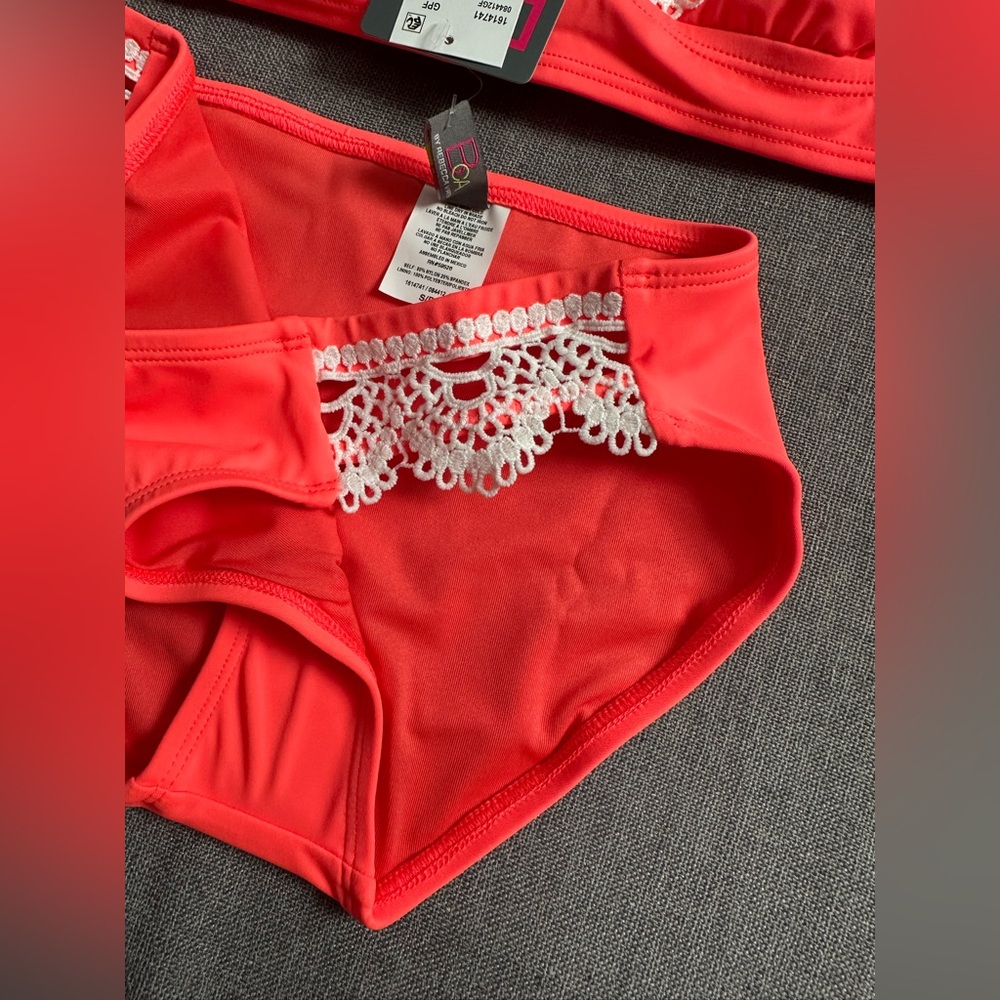 BCA by Rebecca Virtue Lace Trim Halter Bikini Top & Bottoms - Picture 8 of 12